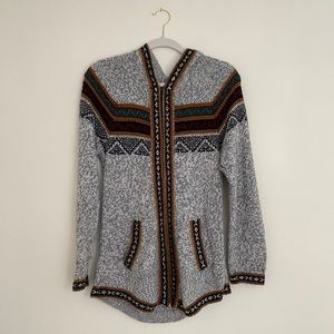 Grey Boho Native Trival Sweatshirt Hippie